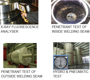 OUR PROCESS OF SANITARY AND POWDERY EQUIPMENT＜EXAMPLE OF OUR NON-DESTRUCTIVE INSPECTION＞